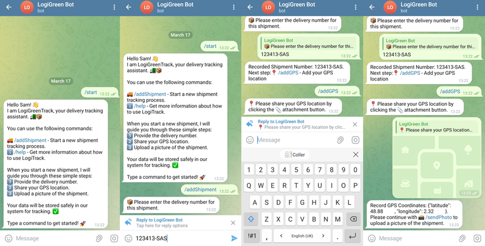 Screens of Telegram Discussion